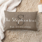 Aangepaste wit / burlap-look rustieke bruiloft / f kussen (Deken)