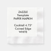 Aangepaste WIT Gemunt Cocktail Papier Servet Sjabl (Voorkant)