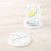 Aangepaste wit marmeren zandsteen Onderzetter (Zijkant)