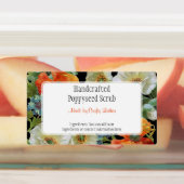 Aangepaste  wit papaverblauw korenbloemen labels (Aangebracht)