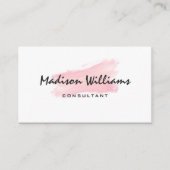 Aangepaste wit roze en zwart Schattige Professiona Visitekaartje (Voorkant)