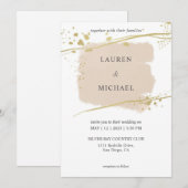 Aangepaste Wit Roze Goud Nieuw Verhaal Trouwen Kaart (Voorkant / Achterkant)