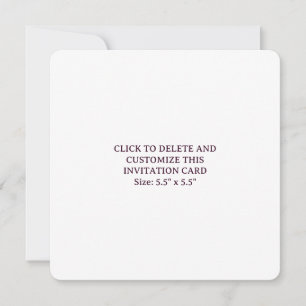 Aangepaste Witte 5.5" x5.5" afgeronde uitnodigings Kaart
