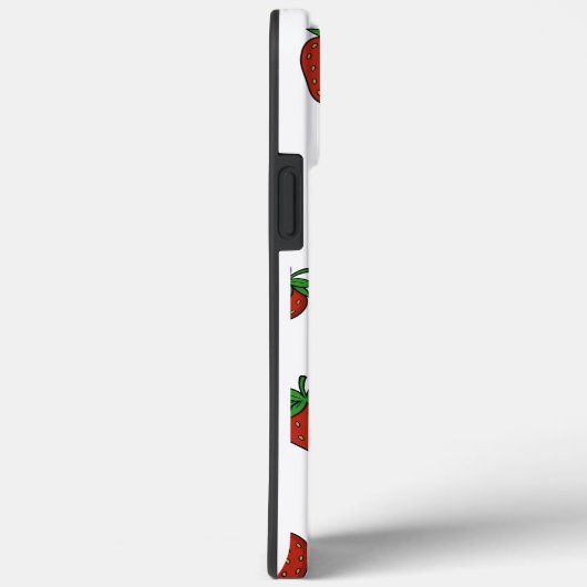 Aangepaste witte aardbei Case-Mate iPhone case (Achterkant / Rechts)