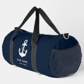 Aangepaste witte anker Navy bootnaam Plunjezak (Rechterhoek)