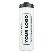 Aangepaste witte bedrijfsnaam en Logo White brande Thermosbeker (Voorkant)