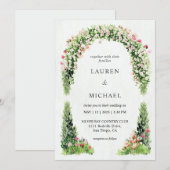 Aangepaste Witte Bloemen Monet's Tuin Huwelijk Kaart (Voorkant / Achterkant)