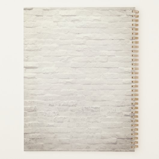 Aangepaste witte brick Planner (Achterkant)