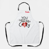 Aangepaste witte Chef Baker Naam Funny Persoonlijk Schort (Voorkant)