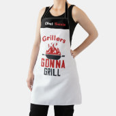 Aangepaste witte chef-kok Gepersonaliseerde naam F Schort (Insitu)