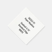 Aangepaste WITTE Cocktail Papier servetten Blank (Hoek)