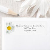 Aangepaste witte Daisy Envelope retour adreslabels Etiket (Insitu)
