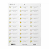 Aangepaste witte Daisy Envelope retour adreslabels Etiket (Full Sheet)
