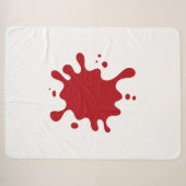 Aangepaste witte deken met tomaat rode spat-art (Voorkant (horizontaal))