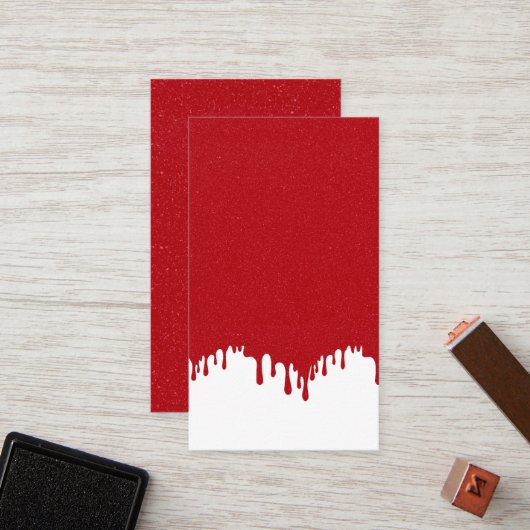 Aangepaste Witte Drip Tomaat Rood Plat Loyalty Car (Voorkant / Achterkant in situ)