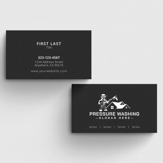 Aangepaste witte druk wassen zwarte Visitekaartjes