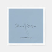 Aangepaste witte elegante trouw servet (Voorkant)
