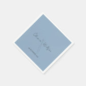 Aangepaste witte elegante trouw servet (Hoek)