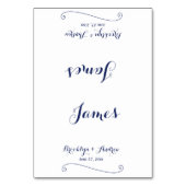 Aangepaste witte en blauwe kaarten voor bruiloft (Voorkant)