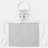 Aangepaste, Witte en Grijze Strepen, Boerderij Keu Schort (Voorkant)