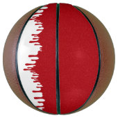 Aangepaste witte en tomaat rode druipende basketba basketbal (Verticaal)