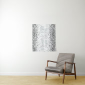 Aangepaste witte en zilveren glinsterende huwelijk wandkleed (In situ)