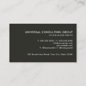 Aangepaste witte en zwarte ring Fancy Professional Visitekaartje (Achterkant)