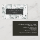 Aangepaste witte en zwarte ring Fancy Professional Visitekaartje (Voorkant / Achterkant)