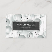 Aangepaste witte en zwarte ring Fancy Professional Visitekaartje (Voorkant)