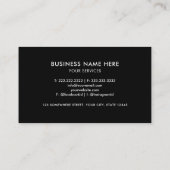 Aangepaste witte en zwarte zebra patroon Professio Visitekaartje (Achterkant)