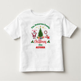 Aangepaste witte familie Kerstmis Sinterklaas rend Kinder Shirts