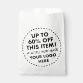 Aangepaste witte favorietenzakken 60% korting bulk bedankzakje (Voorkant)