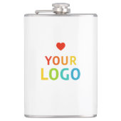 Aangepaste witte flessen met uw zakelijke Logo Heupfles (Voorkant)