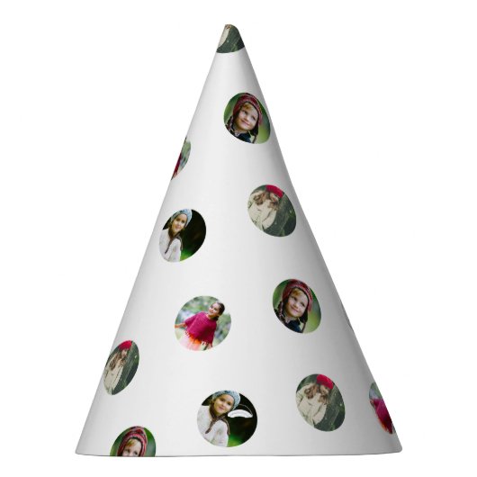 Aangepaste witte foto dot accessoire feesthoedjes (Rechts)