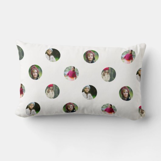 Aangepaste witte foto-puntpiloot kussen (Achterkant)