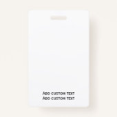 aangepaste witte foto werknemer badge ID qr code (Achterkant)