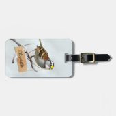 Aangepaste witte gekeelde mus bagagelabel (Voorkant horizontaal)