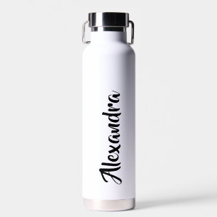 Aangepaste witte gepersonaliseerde witte roestvrij waterfles