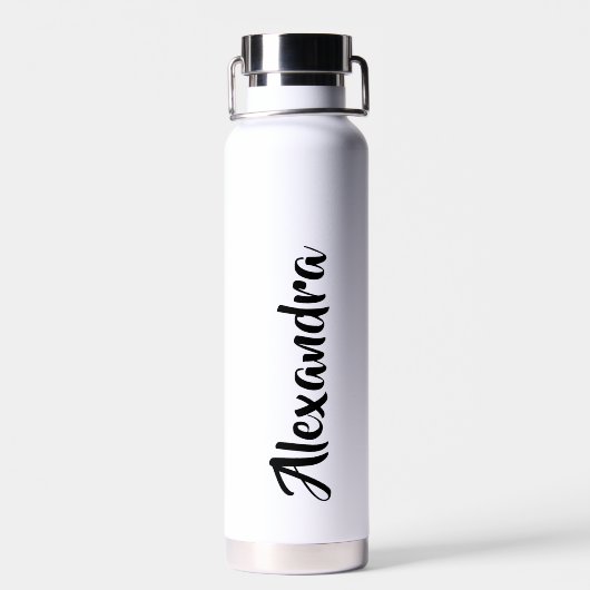 Aangepaste witte gepersonaliseerde witte roestvrij waterfles (Achterkant)