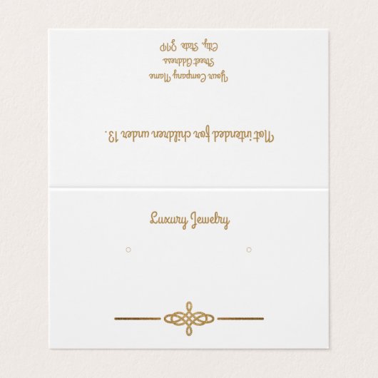 Aangepaste witte "gouden" Kaarten voor bedekking (Buitenkant ongevouwen)