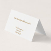 Aangepaste witte "gouden" Kaarten voor bedekking (Achterkant)