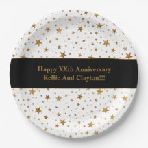 Aangepaste witte / gouden sterren bericht Jubileum