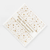 Aangepaste witte / gouden sterren met bericht Jubi Servet (Hoek)