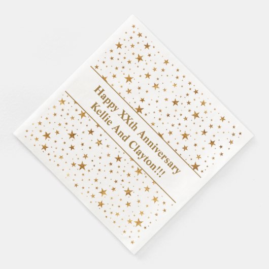 Aangepaste witte / gouden sterren met bericht Jubi Servet (Hoek)