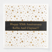 Aangepaste witte / gouden sterren met bericht Jubi Servet (Voorkant)