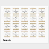 Aangepaste witte gouden verjaardagsfeestje vierkante sticker (Vel)