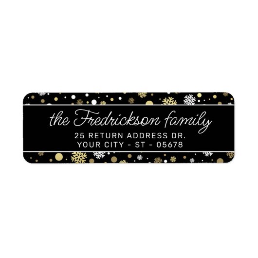 Aangepaste witte goudvlekken op zwarte vlekken etiket (Voorkant)