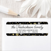 Aangepaste witte goudvlekken op zwarte vlekken etiket (Insitu)