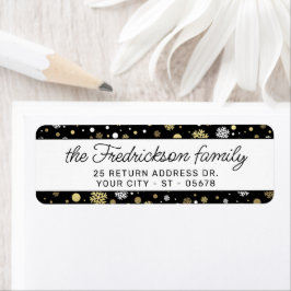 Aangepaste witte goudvlekken op zwarte vlekken etiket