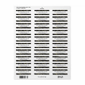 Aangepaste witte goudvlekken op zwarte vlekken etiket (Full Sheet)